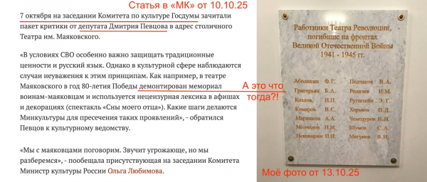 Пятая колонна в культуре: либералы готовят рейдерский захват Театра им. Маяковского